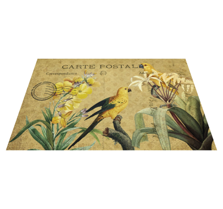 Original placemats vintage floral postcard design - TenStickers