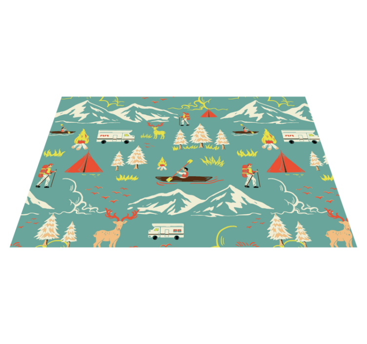 Children placemats outdoor adventure scene - TenStickers