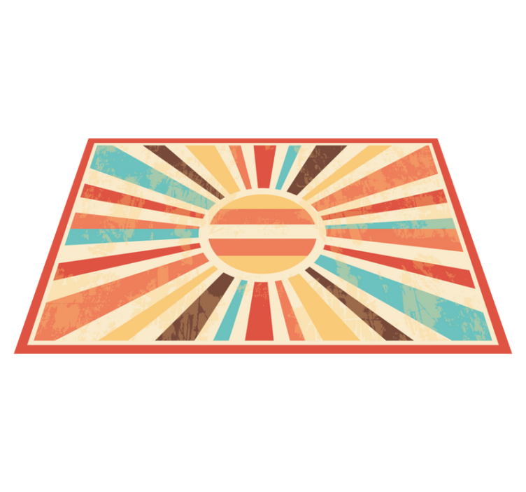 Modern placemats with vibrant sunburst design - TenStickers