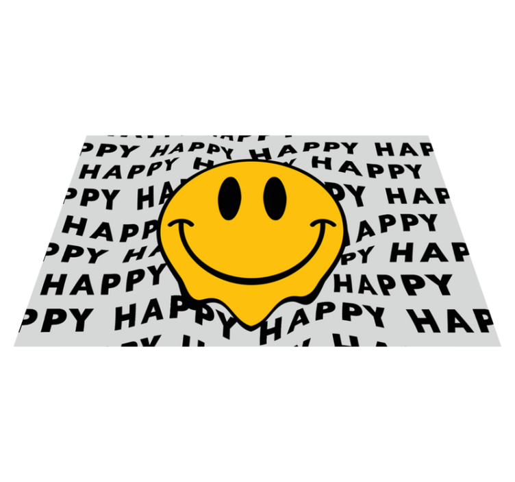 Placemat with quotes happy smiley face - TenStickers