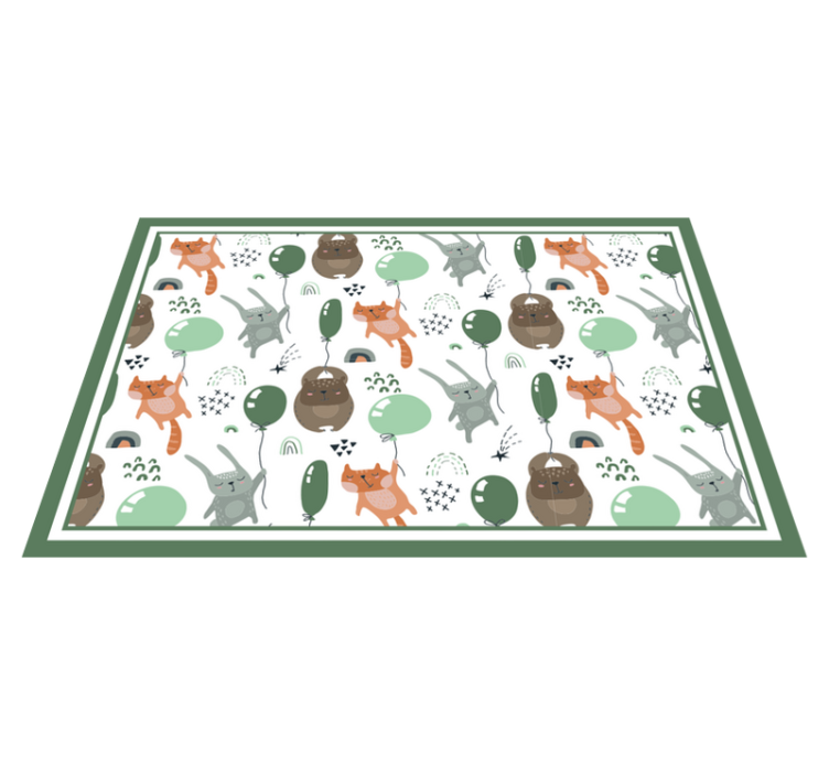 Children placemats featuring playful animal patterns - TenStickers
