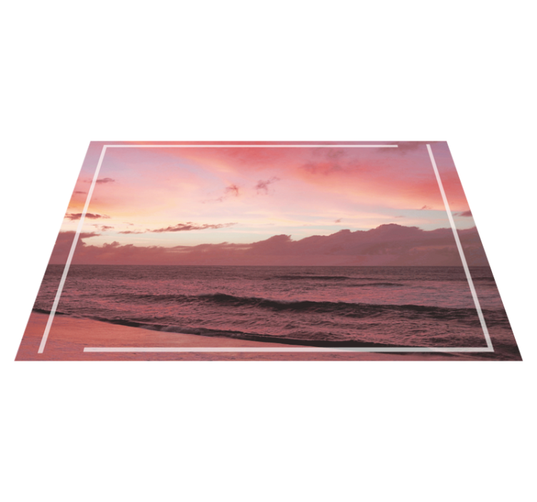 Modern placemats serene coastal sunset - TenStickers