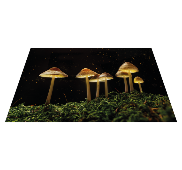 Original placemats mushrooms at night - TenStickers