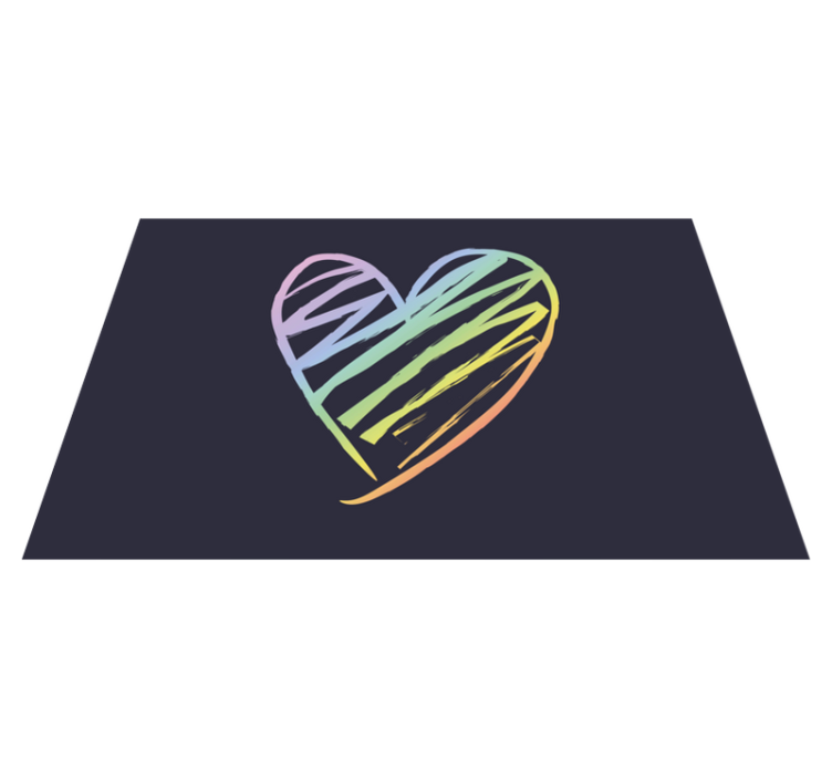 Original placemats colorful heart design - TenStickers