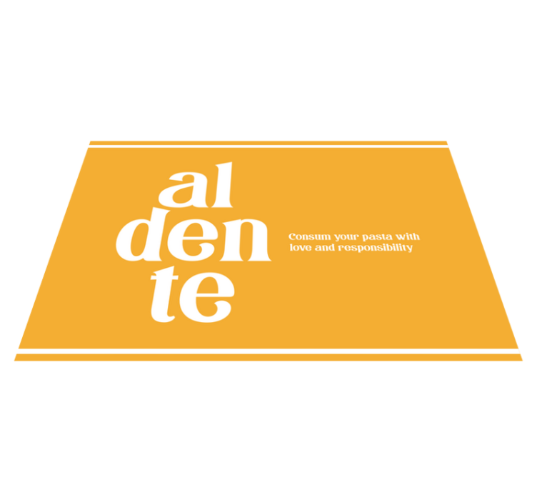 Placemat with quotes aldente culinary reminder - TenStickers