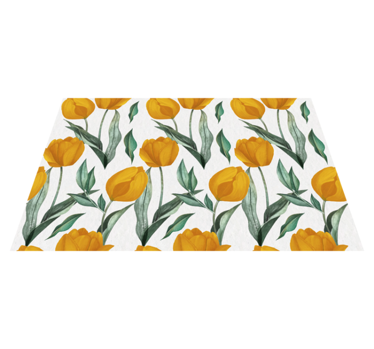 Yellow tulips oil painting elegant placemats - TenStickers