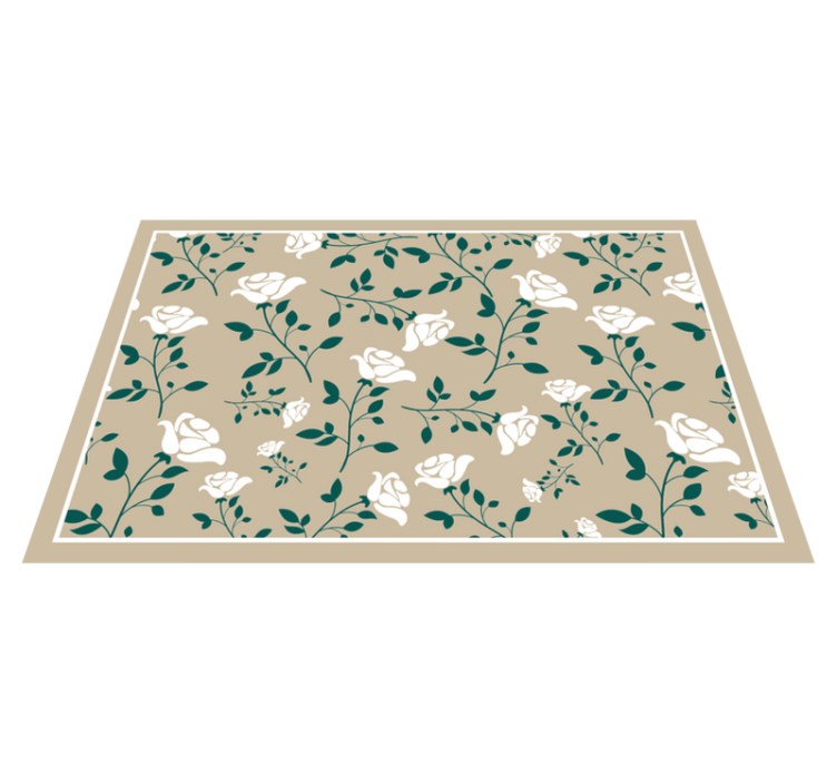 Textured placemats with floral greenery design - TenStickers