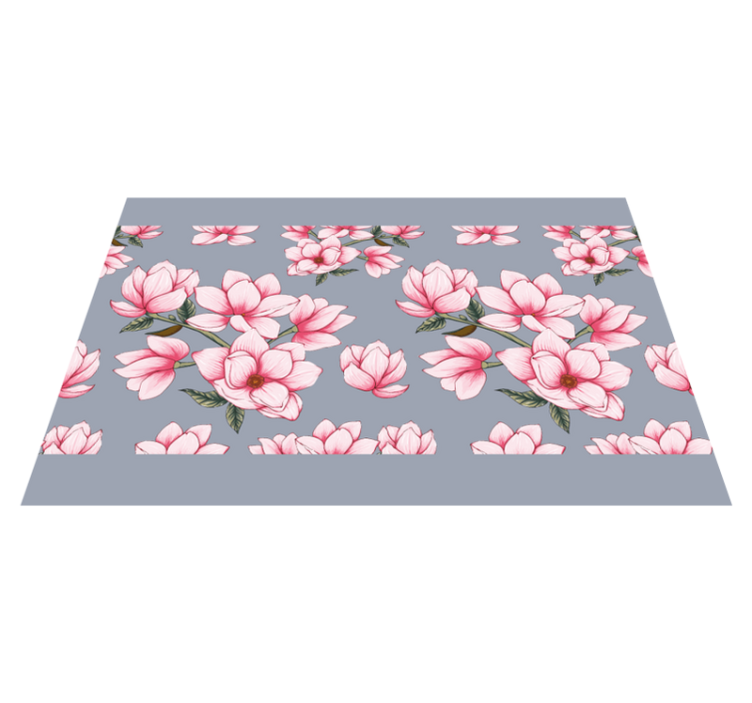 Original placemats pink magnolia floral design - TenStickers