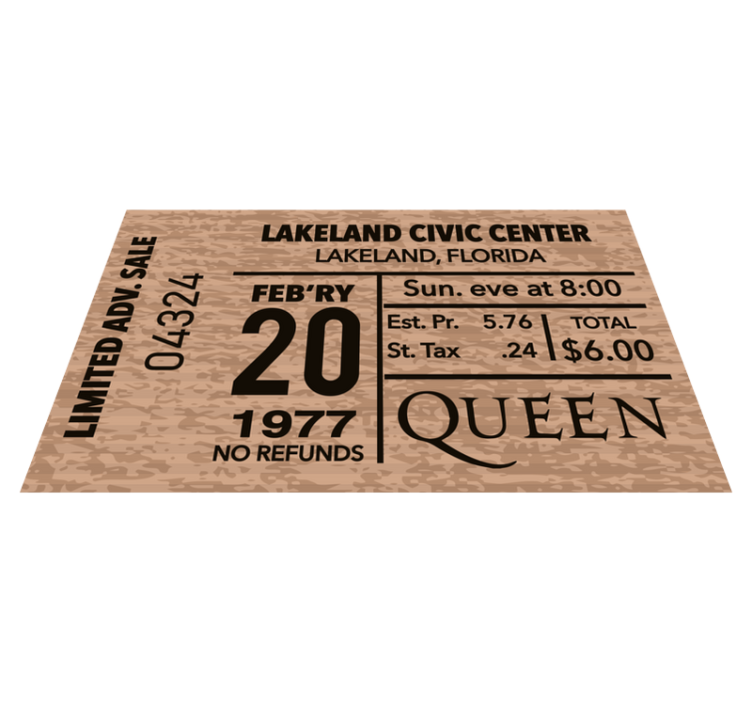 Original placemats vintage event ticket - TenStickers