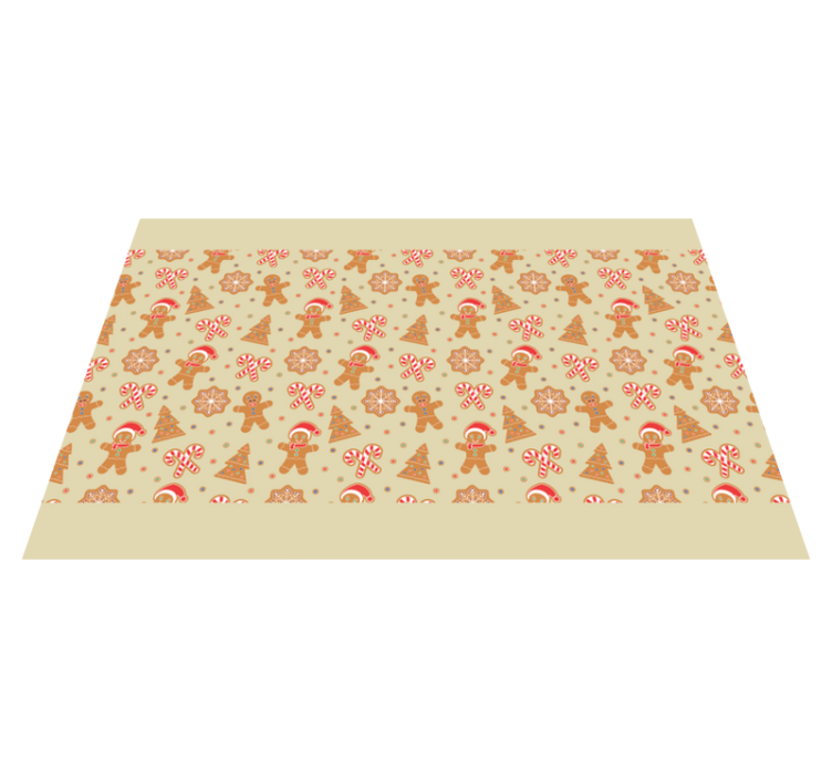 Gingerbread Santa Claus Christmas placemats - TenStickers