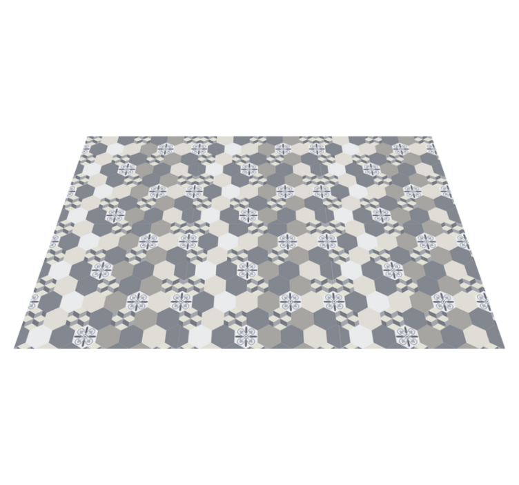 Textured placemats geometric hexagon design - TenStickers