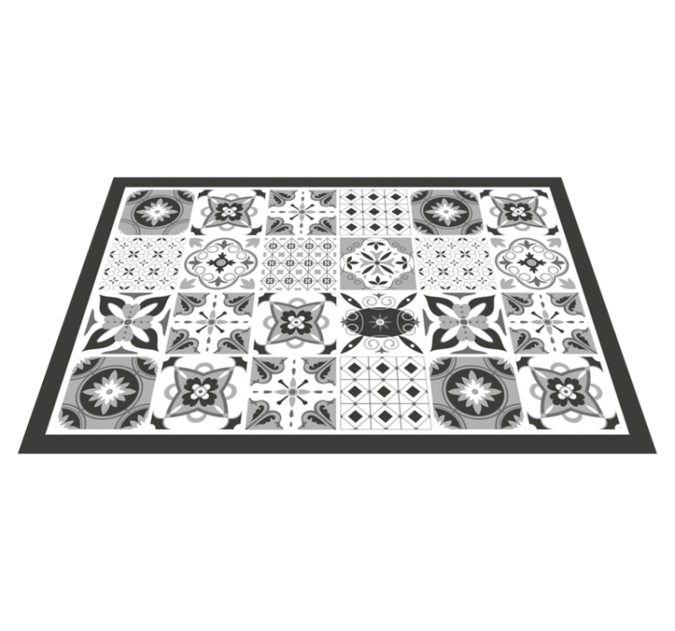 Textured placemats elegant patterned tile - TenStickers