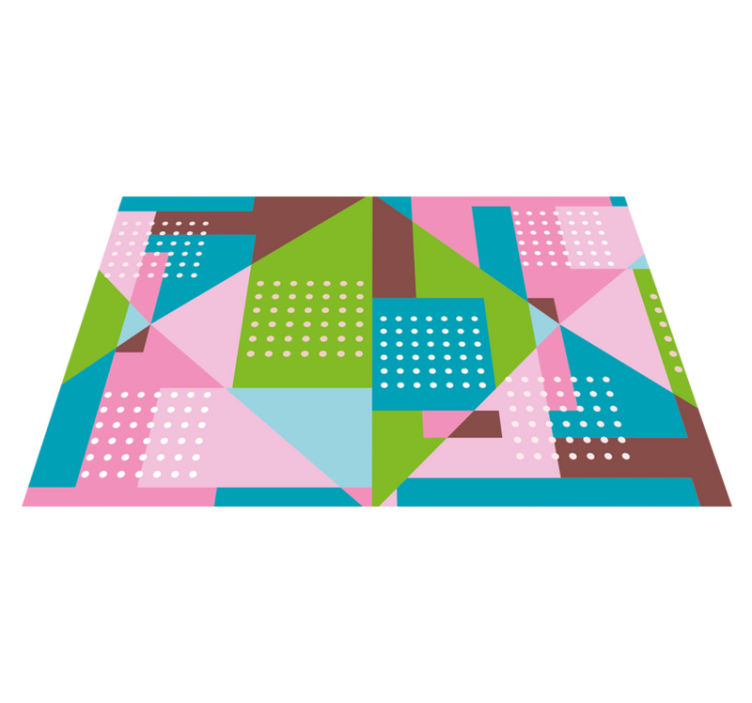 Pastel geometric pattern elegant placemats - TenStickers