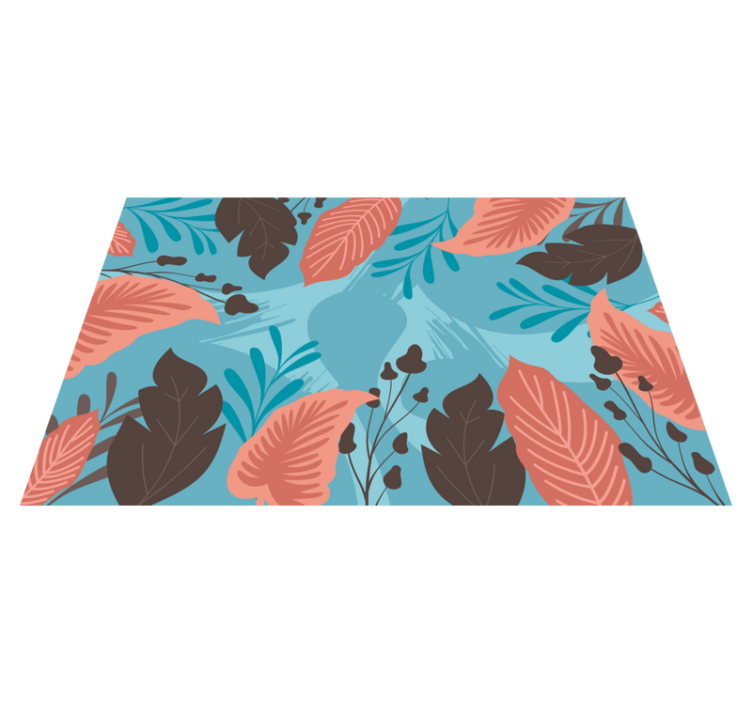 Textured placemats with vibrant leaf design - TenStickers