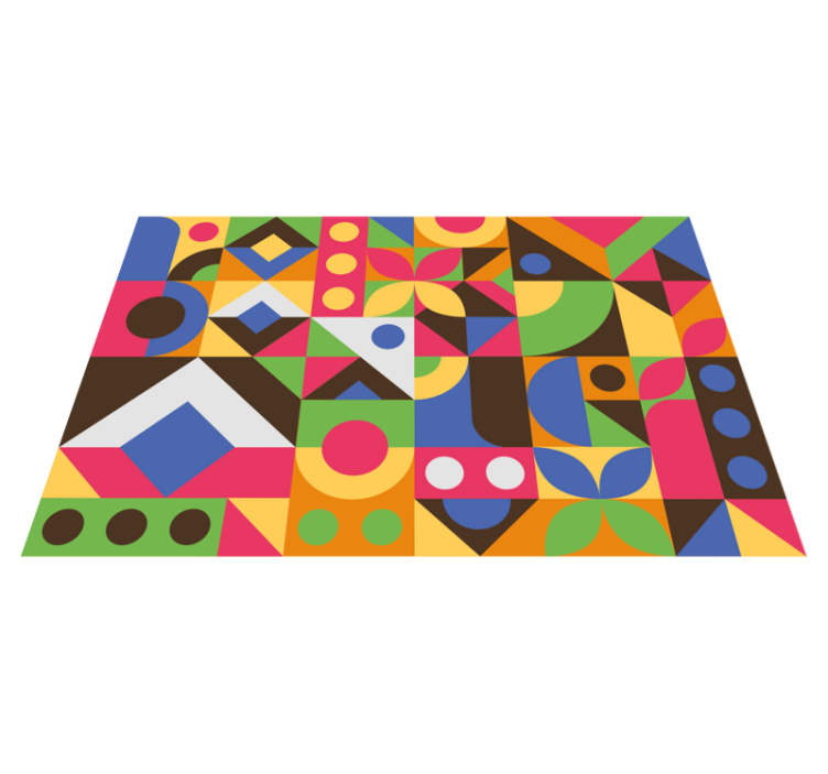 Modern placemats lively geometric design - TenStickers
