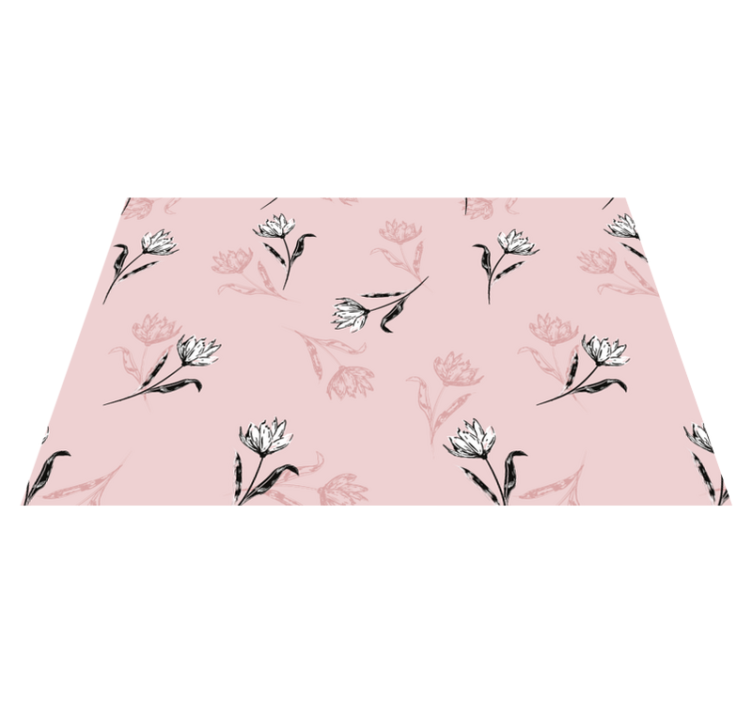 Textured placemats elegant botanical design - TenStickers