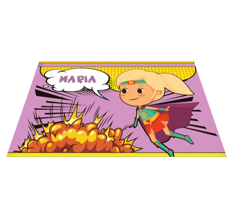 comic superheroine Personalised placemats - TenStickers