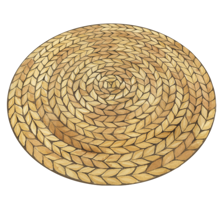 circular wicker textured placemats - TenStickers