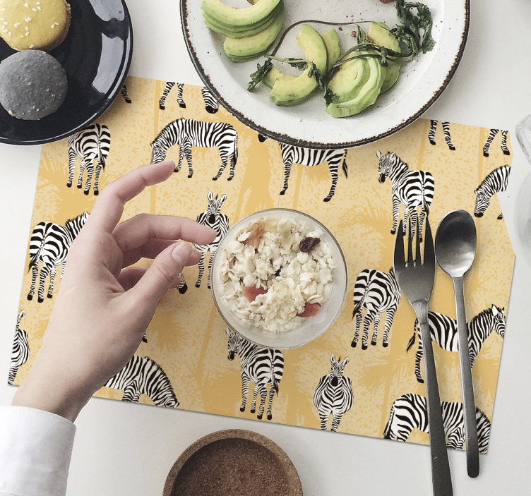 African palms and zebra placemats - TenStickers