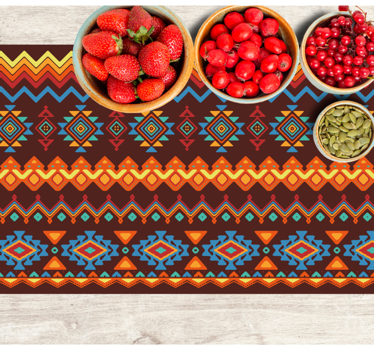 African triangle pattern textured placemats - TenStickers