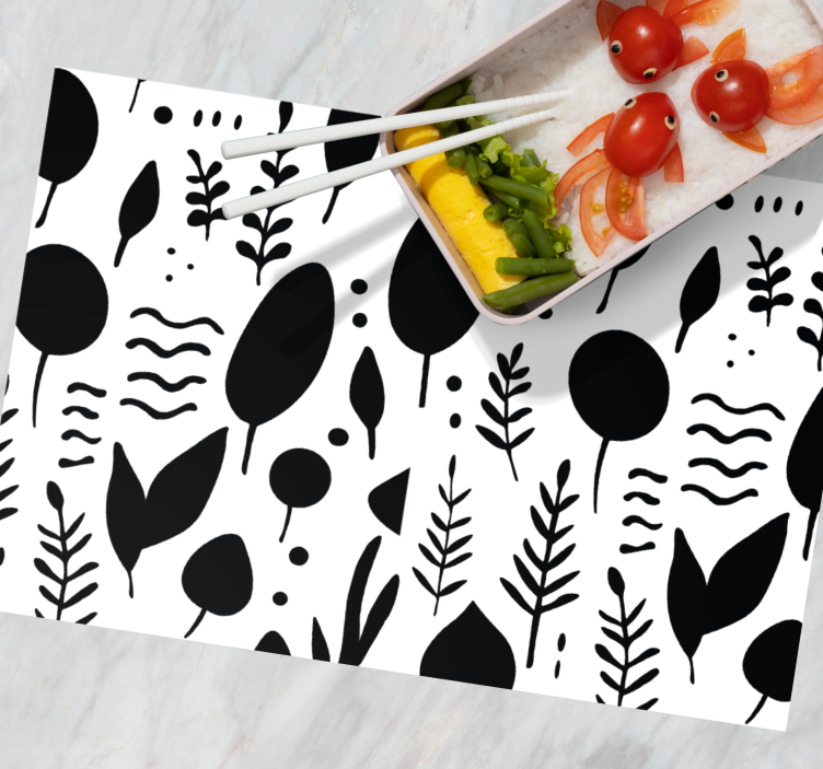 Black and white nature original placemats - TenStickers