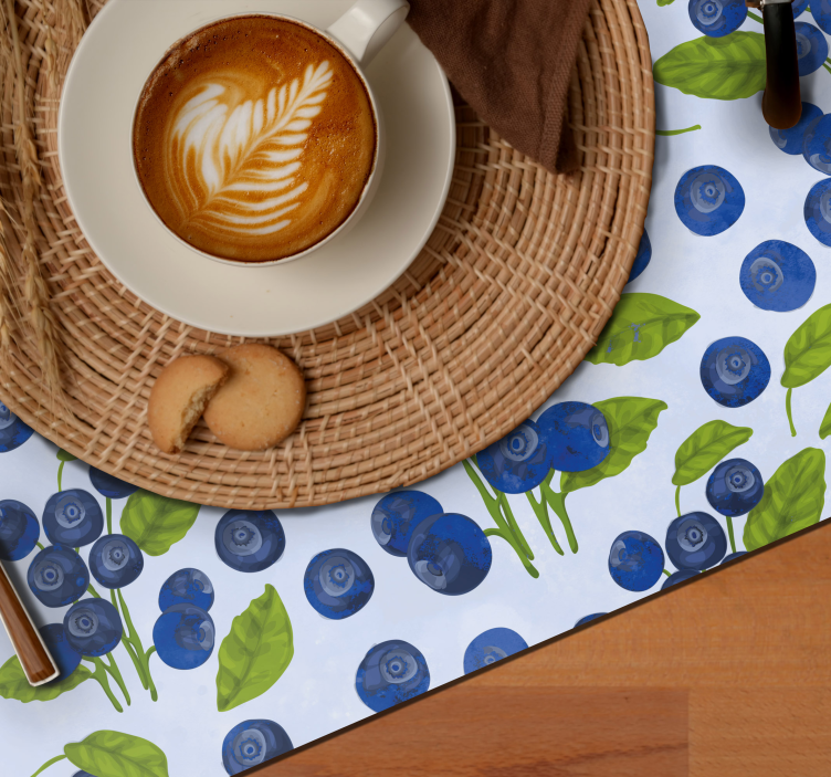 Bright blueberries modern placemats - TenStickers