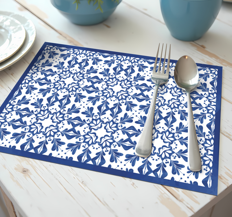 Classic blue hydraulics original placemats - TenStickers
