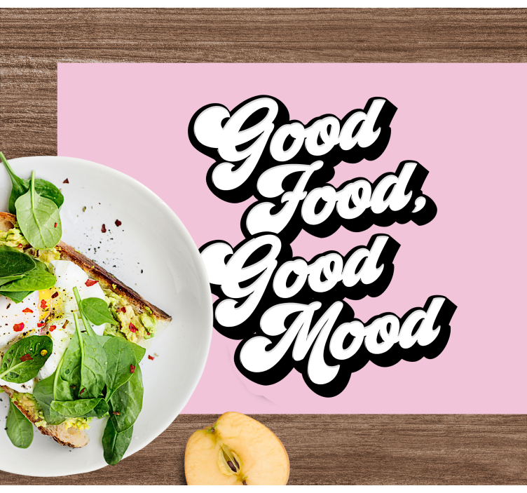 Good food good mood home placemats - TenStickers