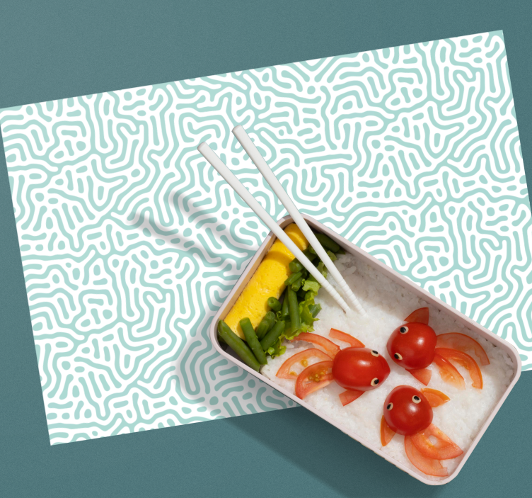 Green white nature pattern original placemats - TenStickers