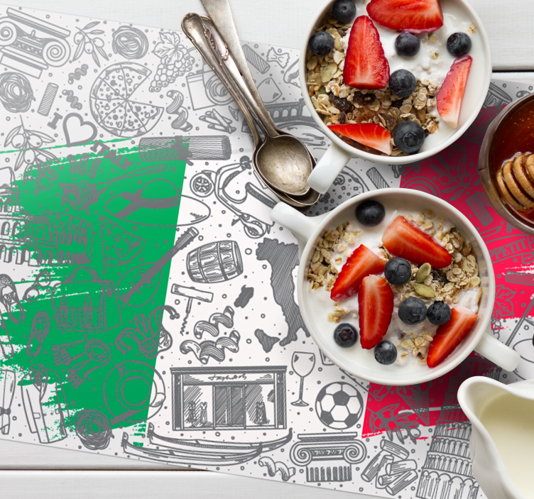 Italy background restaurant placemats - TenStickers