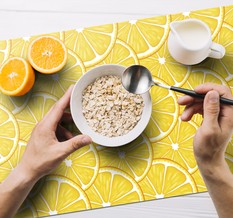 Orange Pattern citrus placemats - TenStickers