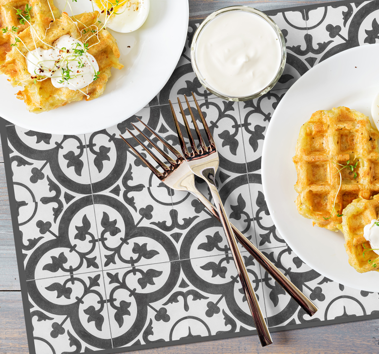 Ornamental cement tiles home placemats - TenStickers