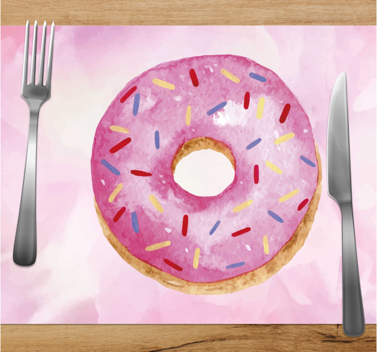 Pink glazed with sparkles original placemats - TenStickers