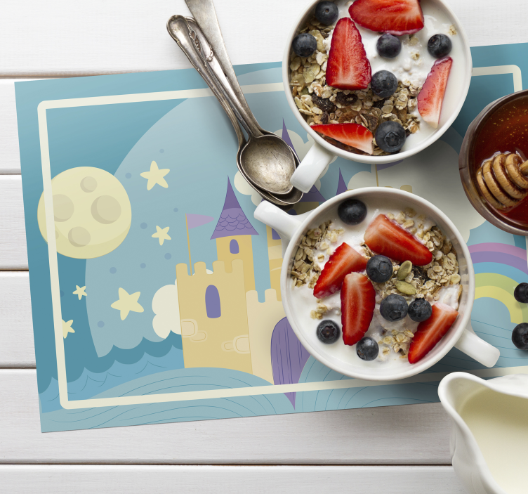 Princess' palace for children kids placemats - TenStickers