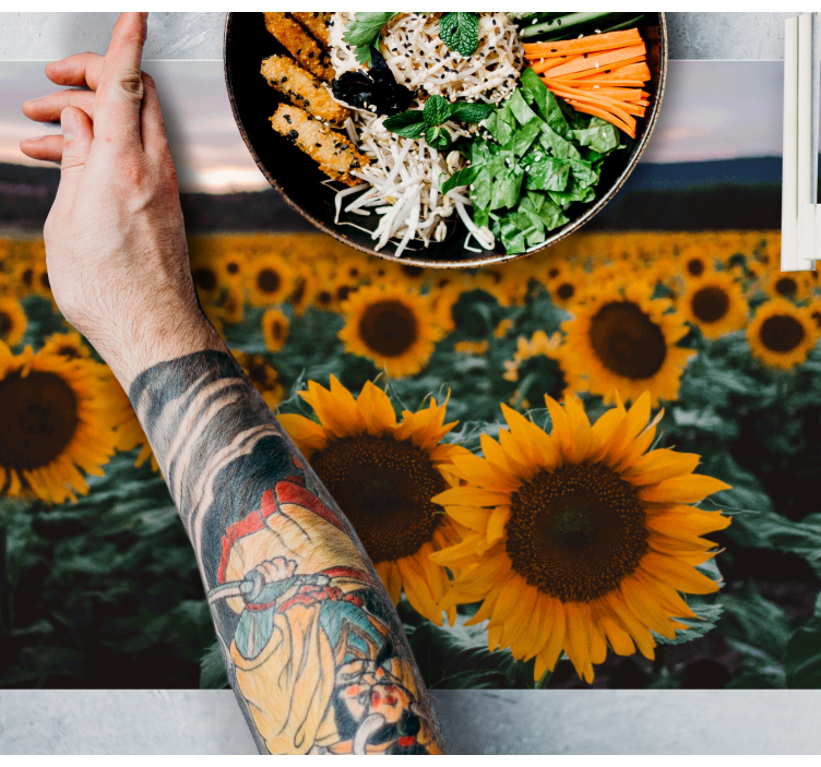 Sunflower field elegant placemats - TenStickers