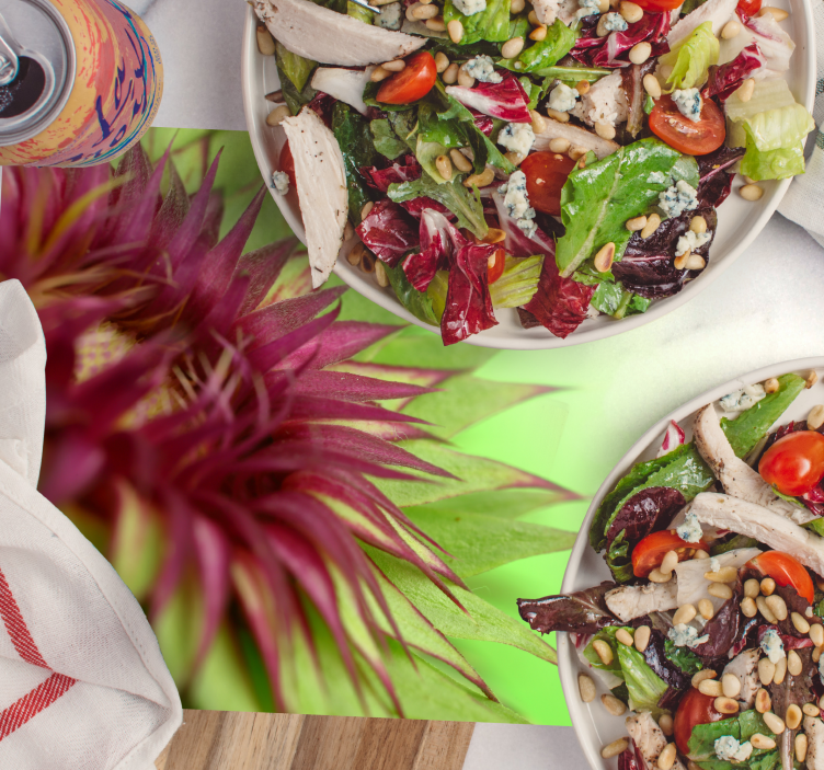 Thistle prickly flowering plant vinyl placemat - TenStickers