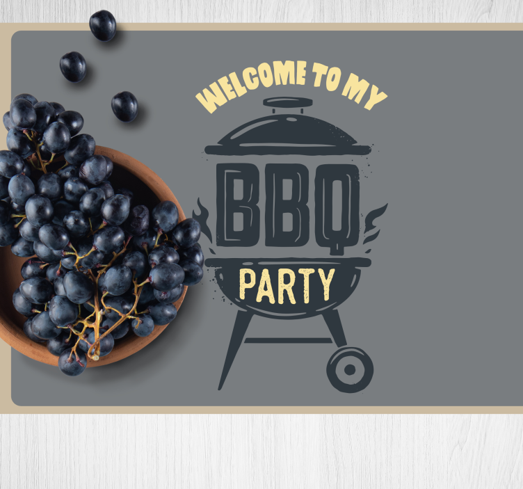 Welcome to my bro party placemats with quotes - TenStickers