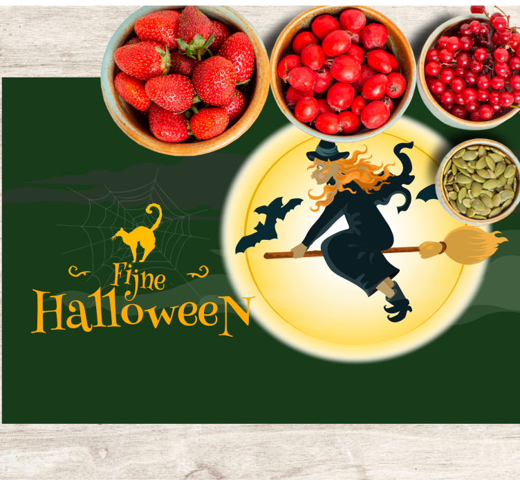 Witches and cats  Halloween placemats - TenStickers