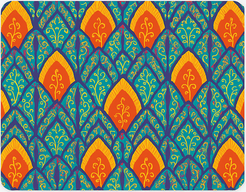 Original placemats colorful peacock design - TenStickers
