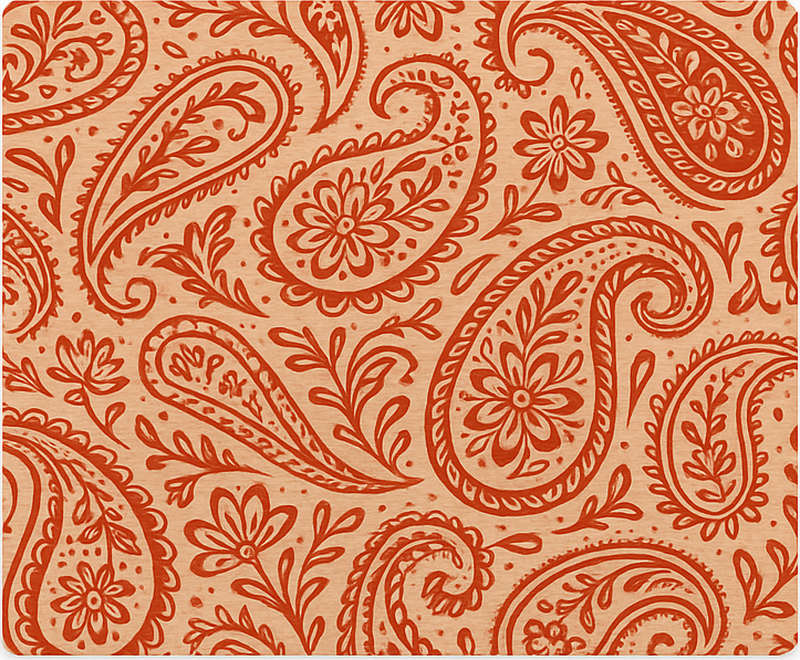 Original placemats warm red paisley design - TenStickers