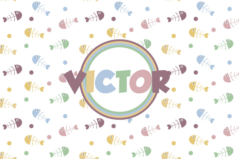 Children placemats lively fish design - TenStickers