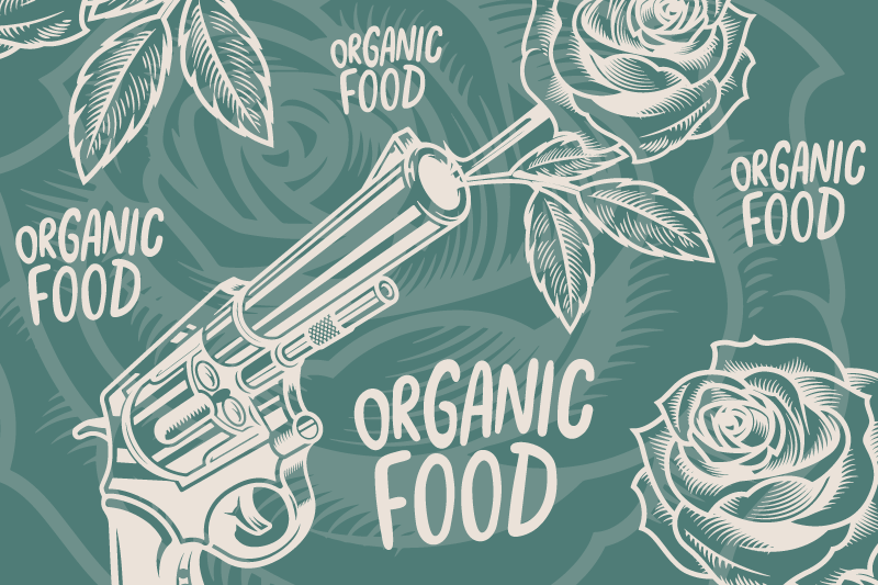 Original placemats revolver organic cuisine - TenStickers