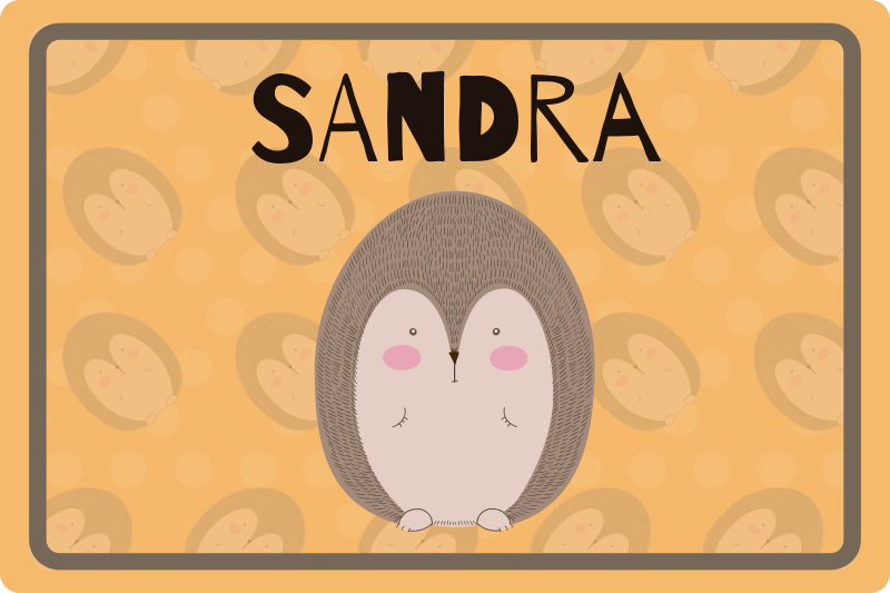 Children placemats with cute hedgehog design - TenStickers