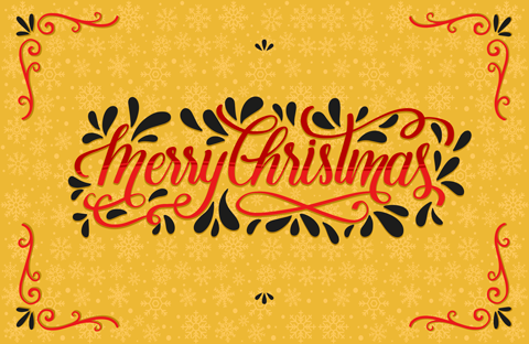 Christmas placemats festive holiday greetings - TenStickers