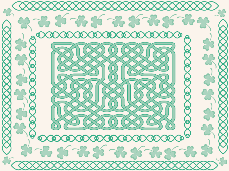 Round shamrock  green placemats - TenStickers