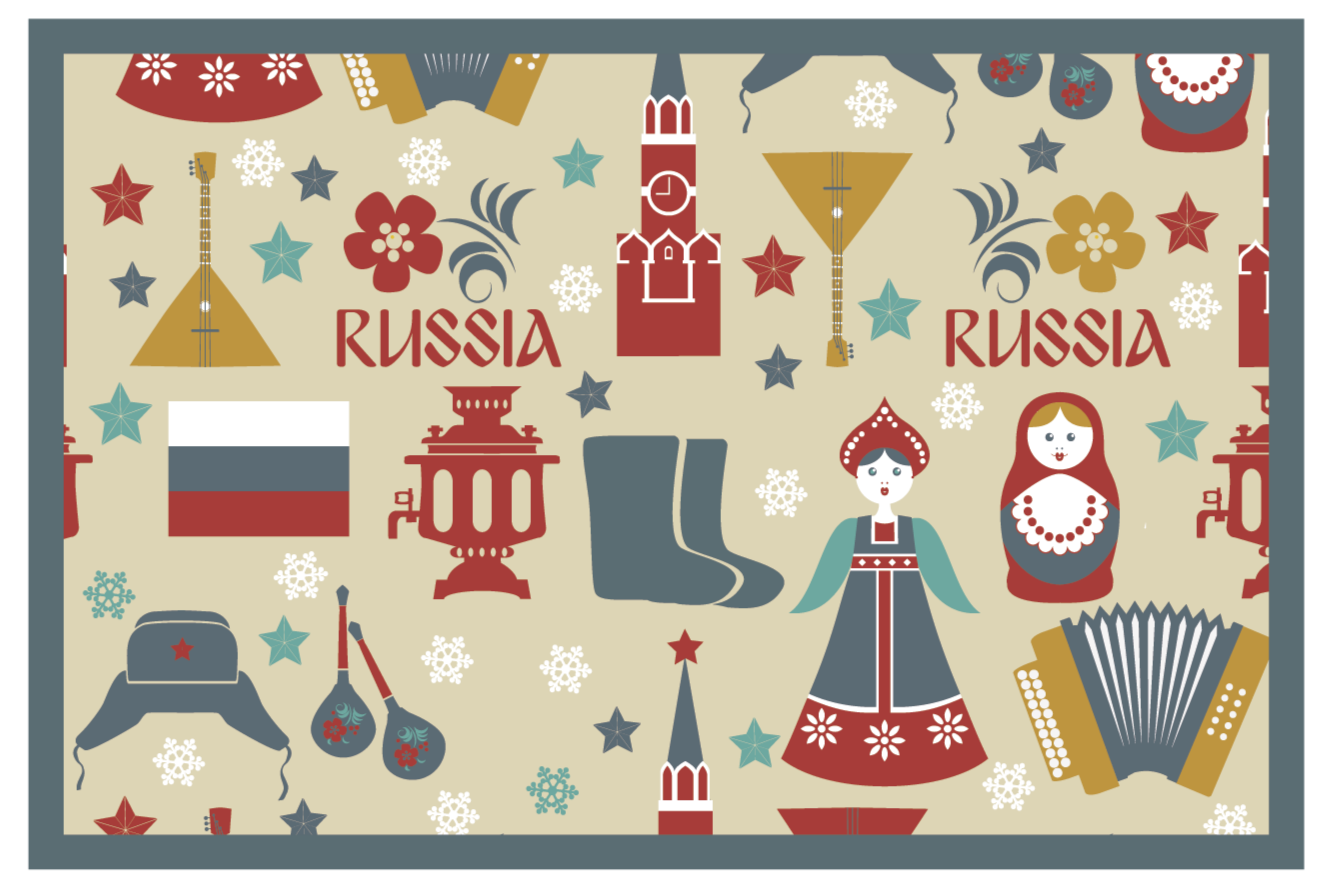 Original placemats with cultural russian motifs - TenStickers