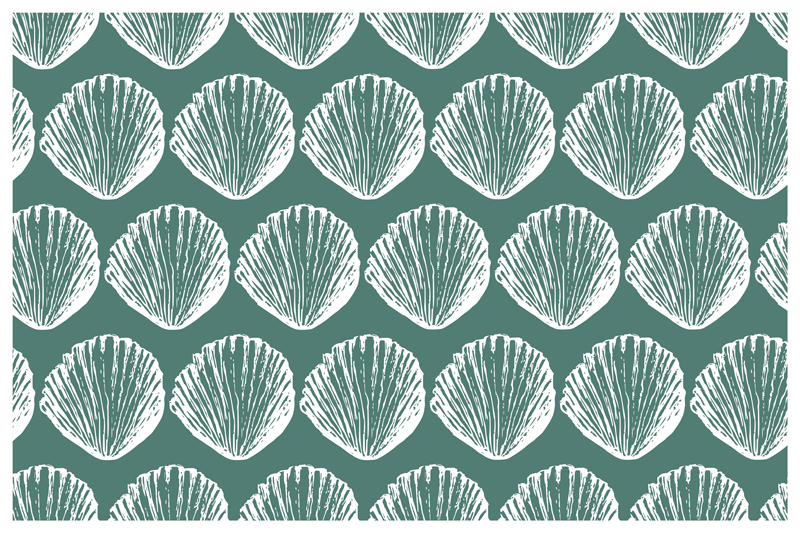 Textured placemats shell pattern design - TenStickers