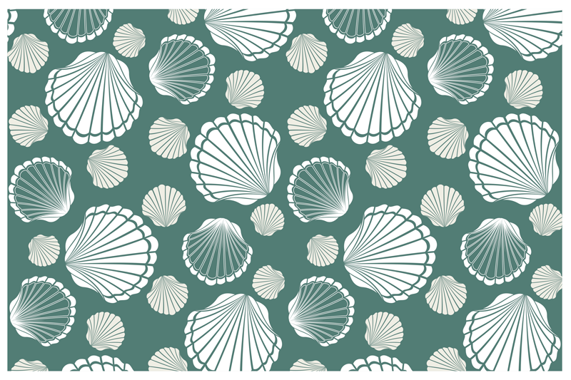 Original placemats with sea shell designs - TenStickers