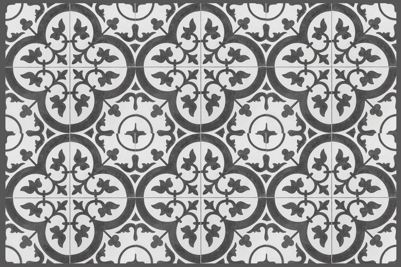 Grey tile pattern Vinyl placemats - TenStickers