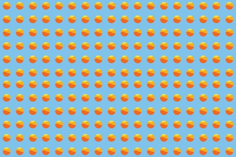 70's Sun Pattern 70's sun placemats - TenStickers